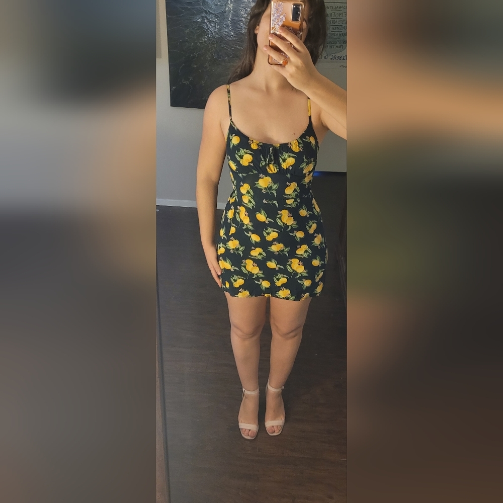 Mini Lemon Patterned Dress